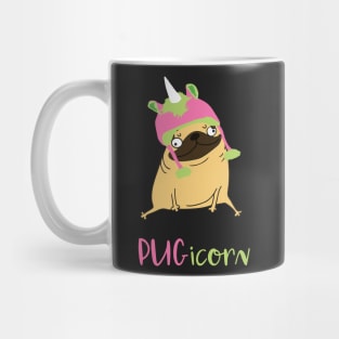 Funny Pugicorn Unicorn Pug Mug